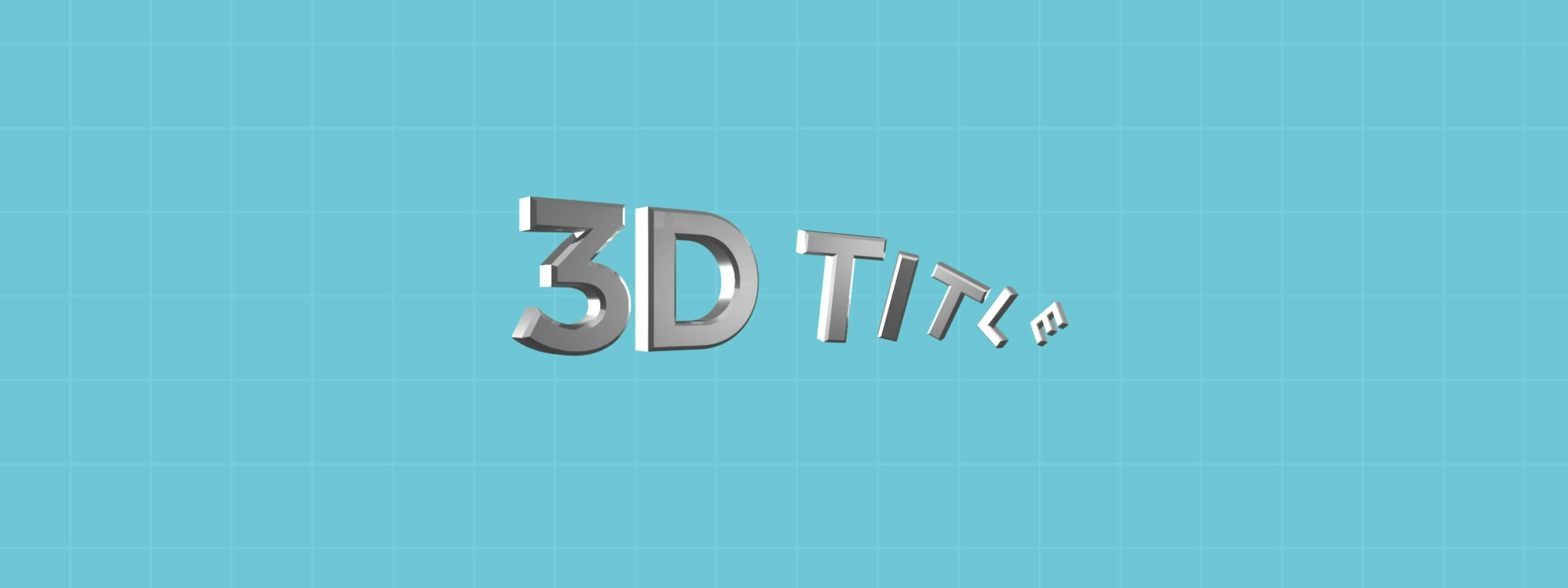 3d Title Animations Using Environment Layers In After