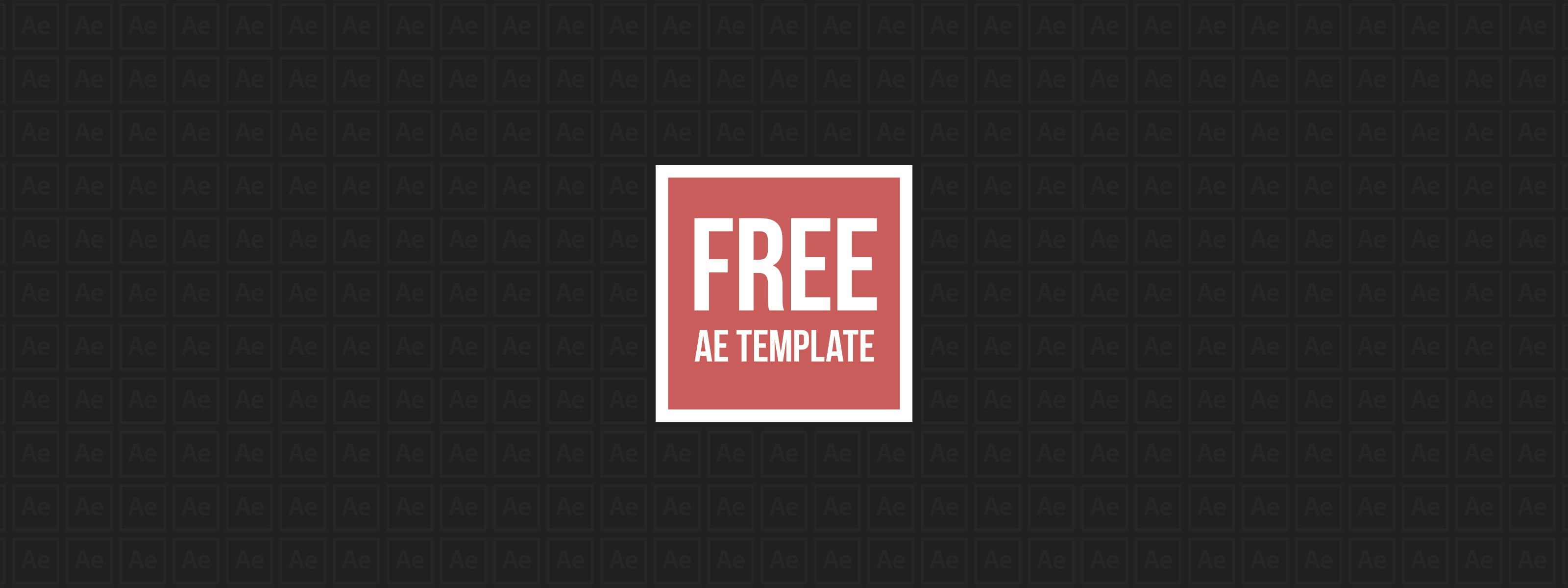 Free Cubic After Effects Template Motion Array